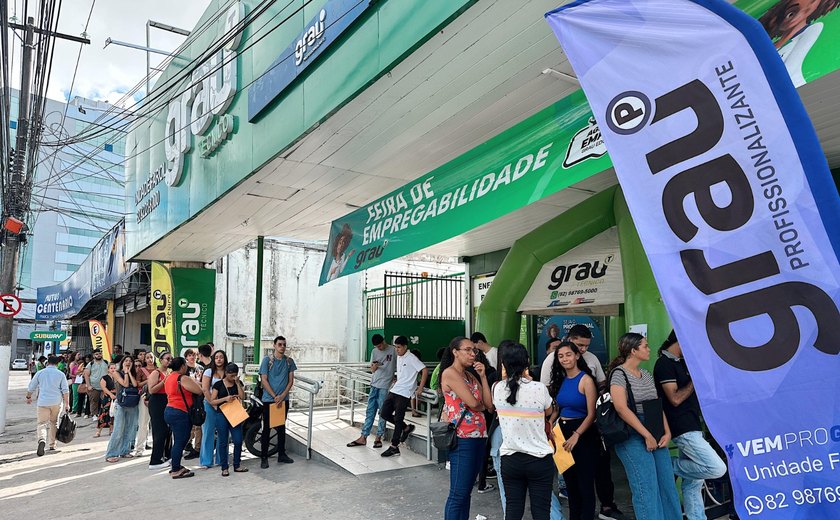 Feira de Empregabilidade do Grau Educacional Farol oferece mais de 350 vagas de trabalho e estágio em Maceió