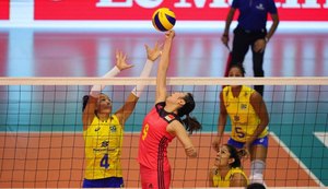 Seleção feminina de vôlei vence China e avança à final de Montreux