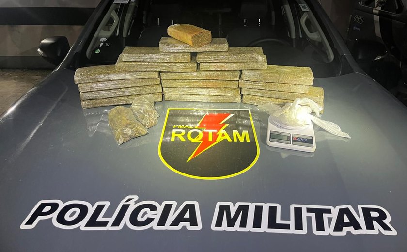 PM apreende quase 15 quilos de drogas na Levada