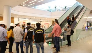 Fiscalização conclui primeiro dia de inspeções em shoppings de Maceió