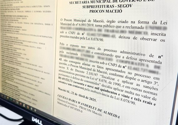 Procon Maceió multa planos de saúde em mais de R$ 390 mil