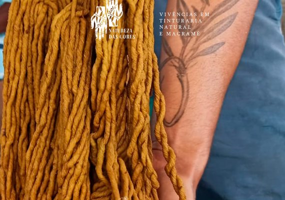 Projeto patrocinado pelo Sebrae/AL leva vivências em tinturaria natural e macramé para mulheres