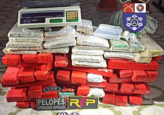 Polícia apreende mais de 70 quilos de cocaína e maconha em Arapiraca