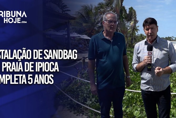 Instalação de Sandbag em praia de Ipioca completa 5 anos