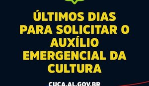 Últimos dias para interessados no auxílio da cultura efetuarem cadastro no Cuca