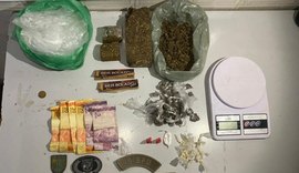 Equipes da PM apreendem drogas e um veículo adulterado no interior