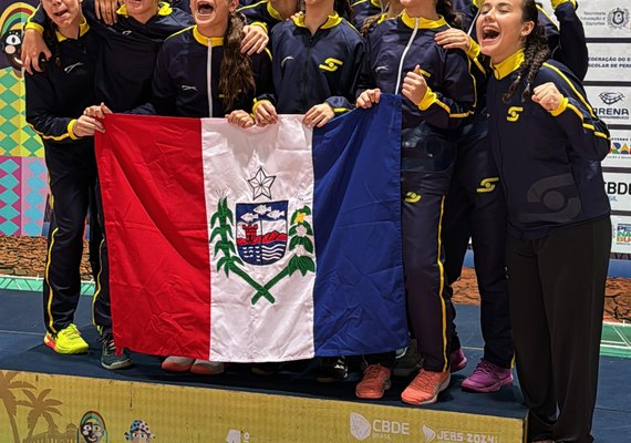 FAEC comemora conquista do ouro no handebol feminino no JEB’s 2024