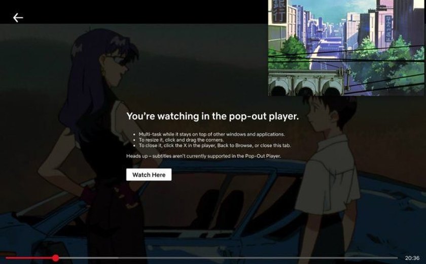 Netflix testa player de vídeo que fica por cima de outras janelas no computador