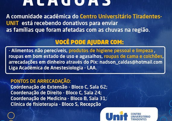 Campanha SOS Alagoas prorroga arrecadação para vítimas das chuvas