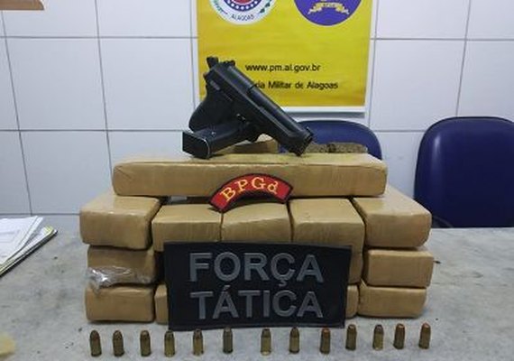 PM apreende mais de 10 kg de maconha e uma arma de fogo no bairro Cidade Universitária