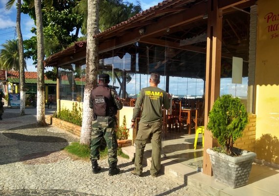Em fiscalização, Ibama fecha mais de 20 restaurantes na orla de Maragogi
