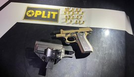 Oplit prende homem por porte ilegal de arma e ameaça em bar na capital