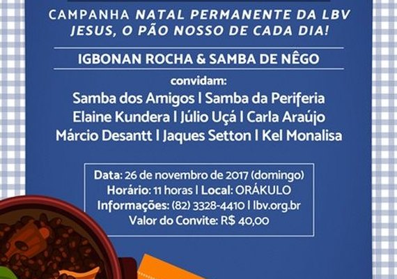 LBV promove feijoada beneficente para angariar recursos em prol do Natal