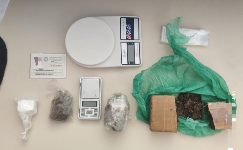 Ação da Polícia Civil prende traficante e apreende drogas em Joaquim Gomes
