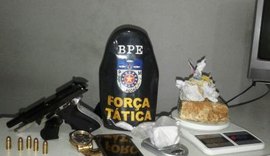 BPE apreende armas de fogo e drogas no bairro do Jacintinho