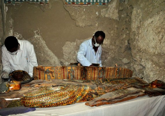 Seis múmias são encontradas em túmulo de faraó no sul do Egito