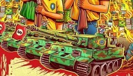 Pôster do Dead Kennedys no Brasil mostra palhaços vestidos com camisas da seleção