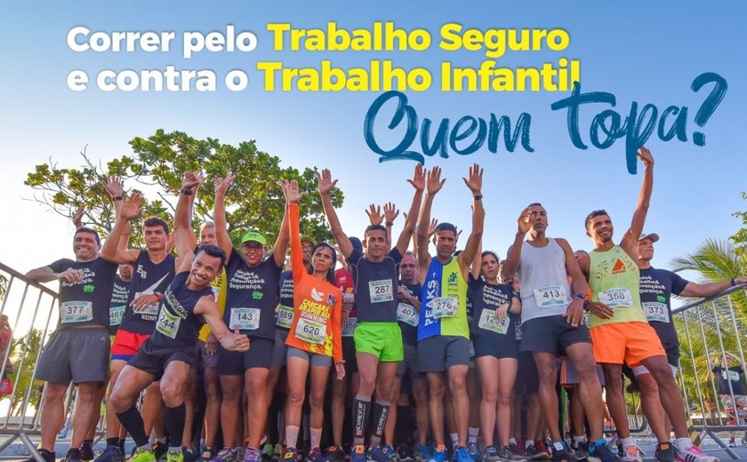 Inscrições abertas para Corrida TRT/AL e Corridinha de Combate ao Trabalho Infantil