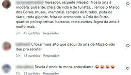 Declaração de vereador sobre orla de Maceió gera reação e críticas nas redes sociais