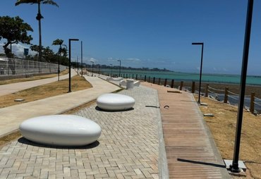 Obras do Passeio do Porto de Maceió avançam para a conclusão do projeto