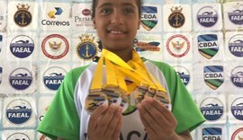 Atleta de 9 anos conquista mais uma medalha em campeonato de natação