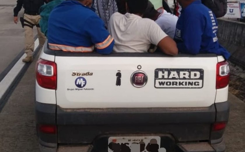 PRF flagra veículo com 15 passageiros excedentes em Teotônio Vilela
