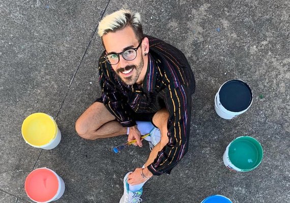 Artista alagoano realiza intervenção artística em parceria com Fábrica Ibratin
