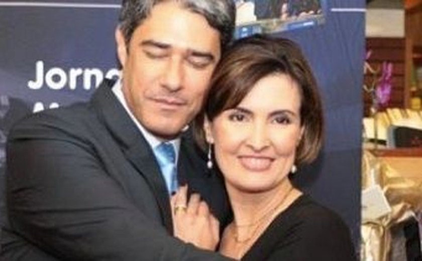 Bonner e Fátima Bernardes mantêm distância em gravação da TV Globo