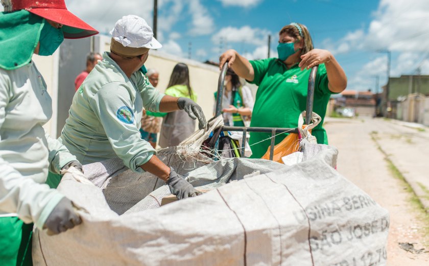 Cooperativas parceiras da Prefeitura de Maceió recolhem mais de 700 toneladas de recicláveis