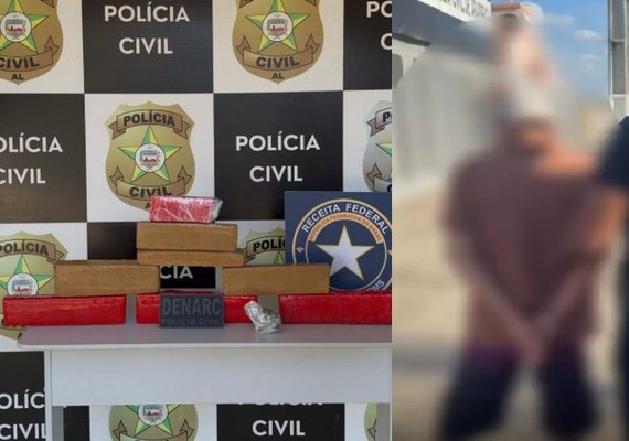 Operação apreende quase 10 kg de maconha e prende suspeito em Arapiraca