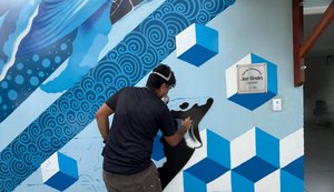 Elefante-marinho Leôncio é homenageado em mural do Biota após comoção por morte em Alagoas