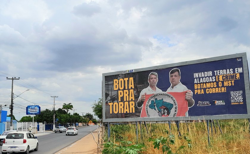 Outdoor em Arapiraca reacende tensão entre políticos e MST
