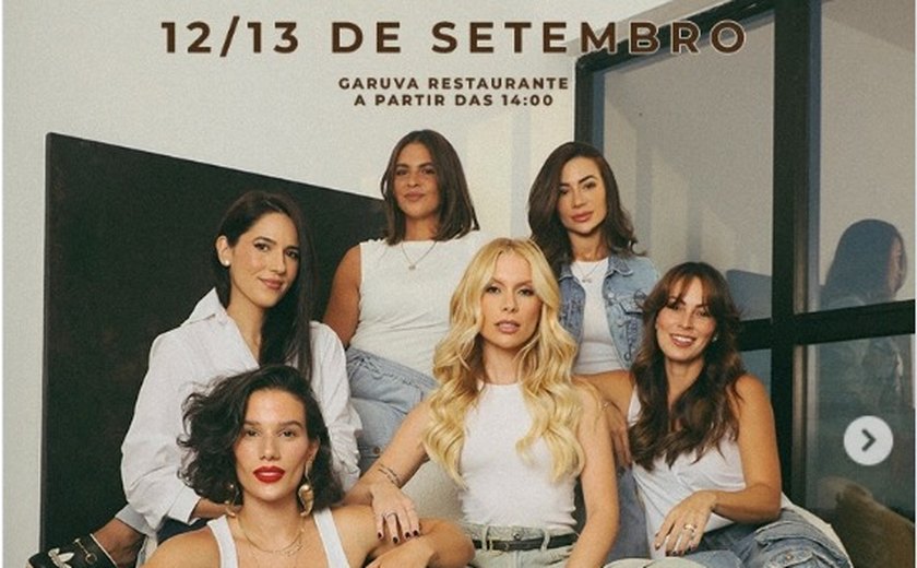 Gabriella Abuleac e amigas participam de bazar beneficente organizado por Ana Buss, em Maceió