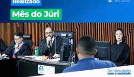 No mês do júri, 63 foram condenados pela prática de crimes dolosos