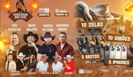 Cavalgada dos Pais acontece neste domingo (10) em Traipu com shows e sorteios