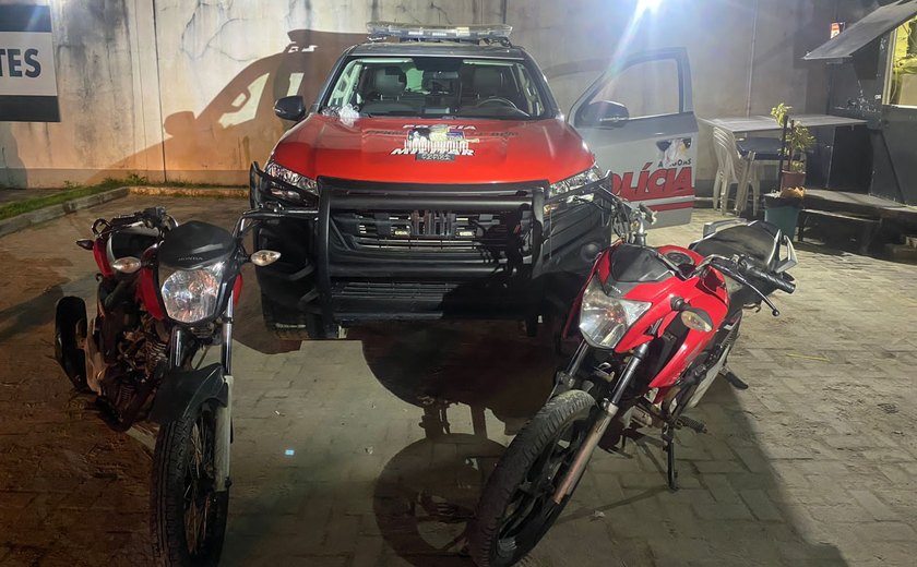 Força Tática apreende motos roubadas e drogas no Conjunto Aprígio Vilela