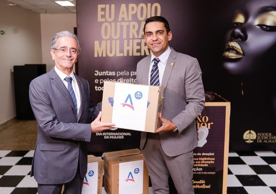 Associação de Magistrados doa 2 mil absorventes para mulheres em vulnerabilidade