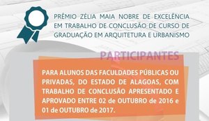 CAU/AL lança edital da terceira edição de prêmio de Excelência em Trabalho