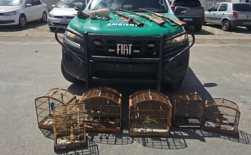 Operação ambiental apreende animais silvestres e três armas no Litoral Norte