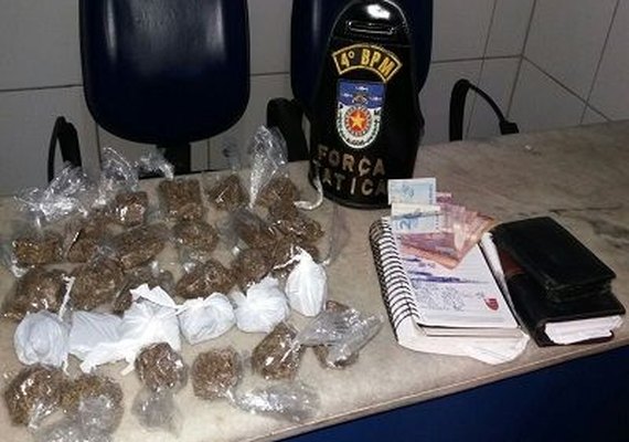 Polícia Militar detém indivíduo com drogas na parte alta de Maceió
