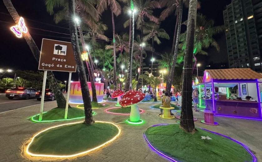 Vila das Crianças encanta o público com atrações instagramáveis, luzes e brinquedos acessíveis