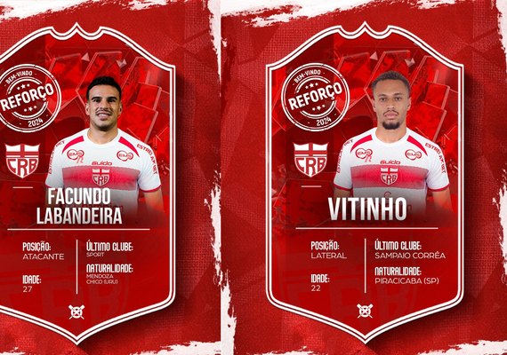 CRB anuncia contratações do atacante Facundo Labandeira e do lateral Vitinho