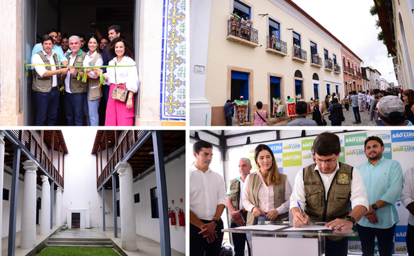 Ministro do Turismo, Carlos Brito, entrega restaurações de casarões históricos em São Luís (MA)