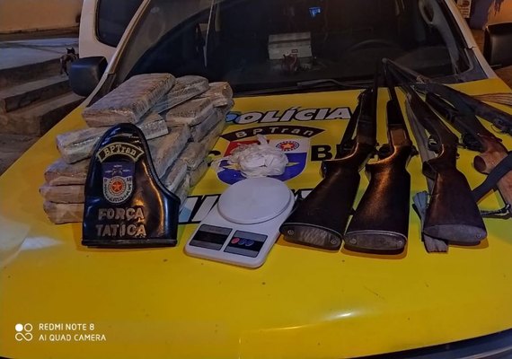 Batalhão de Trânsito apreende cinco armas e mais de 15 quilos de drogas em Maceió