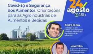 Segurança dos alimentos durante a pandemia é tema de webinar com foco no agronegócio