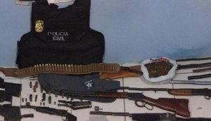 Ação da Polícia Civil apreende dez armas de fogo em Piranhas, no Sertão alagoano