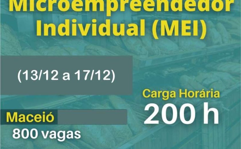 Pré-inscrições para curso de MEI começam nesta segunda-feira (13)
