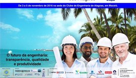 Congresso de Engenharia das Alagoas começa na próxima quinta (03)