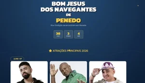 Prefeitura de Penedo lança site do Bom Jesus 2026 com sistema moderno de hospedagens integrado