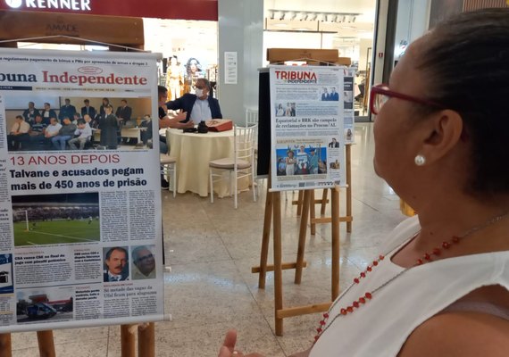Tribuna Independente comemora 18 anos com exposição de capas históricas no Maceió Shopping